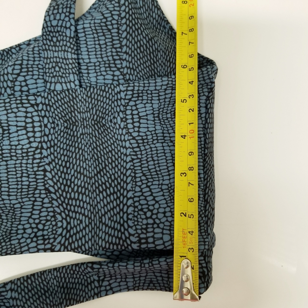 L*Space Active Lets Croc About It Beau Athletic Sports Bra Teal Sz L NWT - Picture 13 of 15